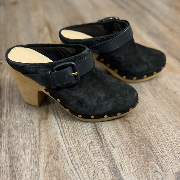 Veronica Beard • Dacey Black Suede Clogs - Picture 5 of 12